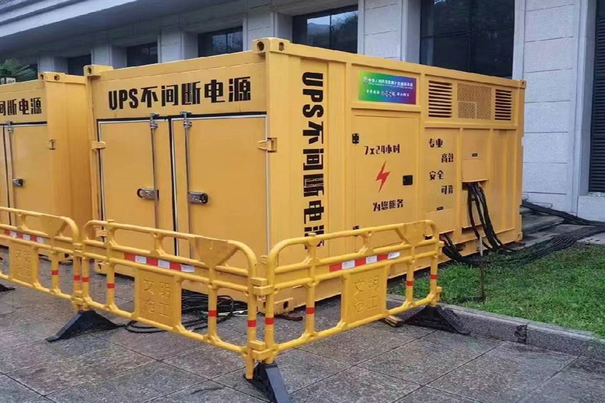 滨城发电机租赁施工现场
