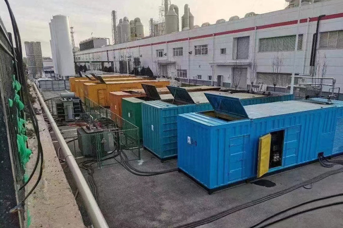 滨城发电机租赁施工现场